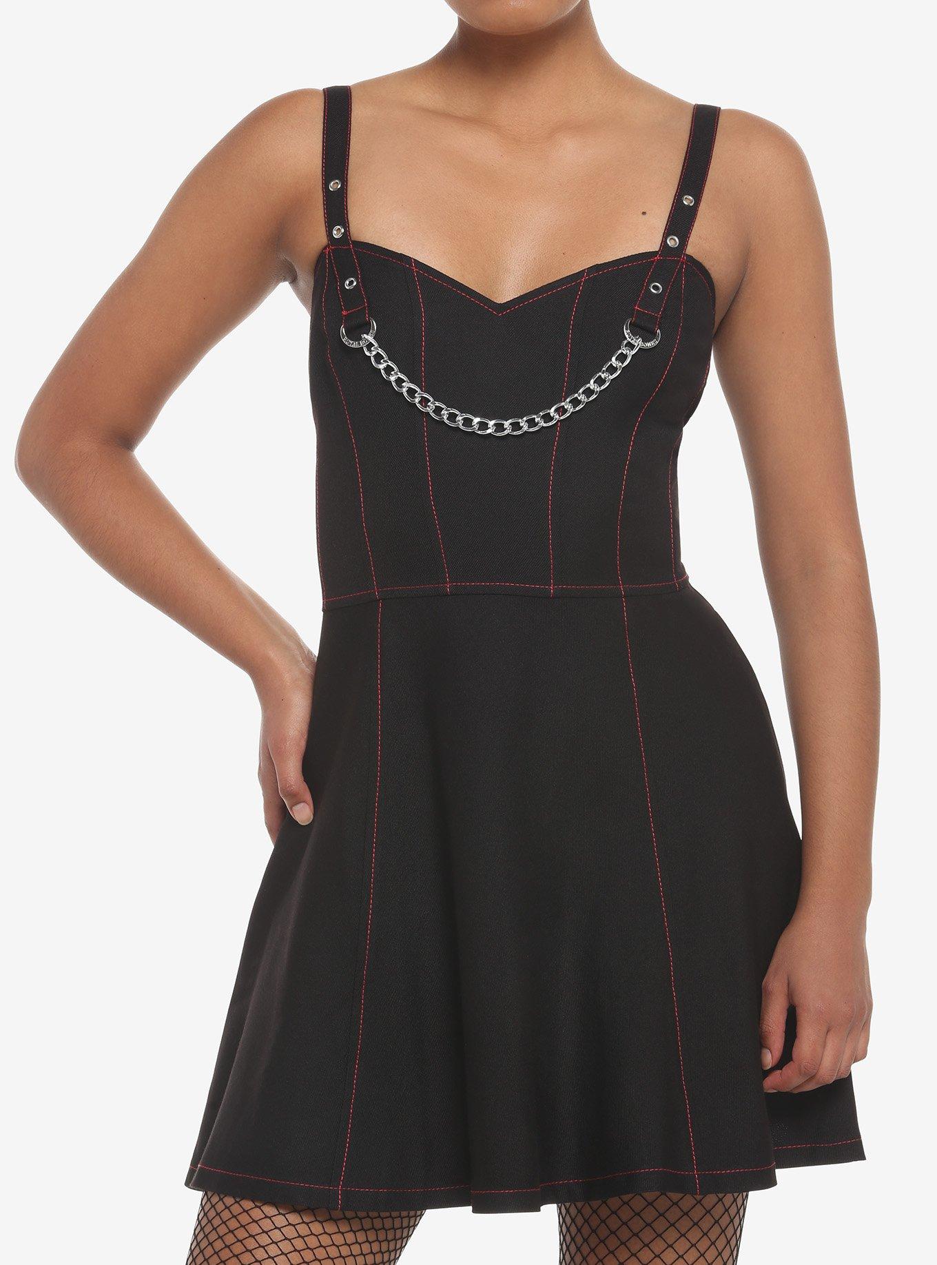 Royal Bones By Tripp Black Chain Mini Dress, , hi-res