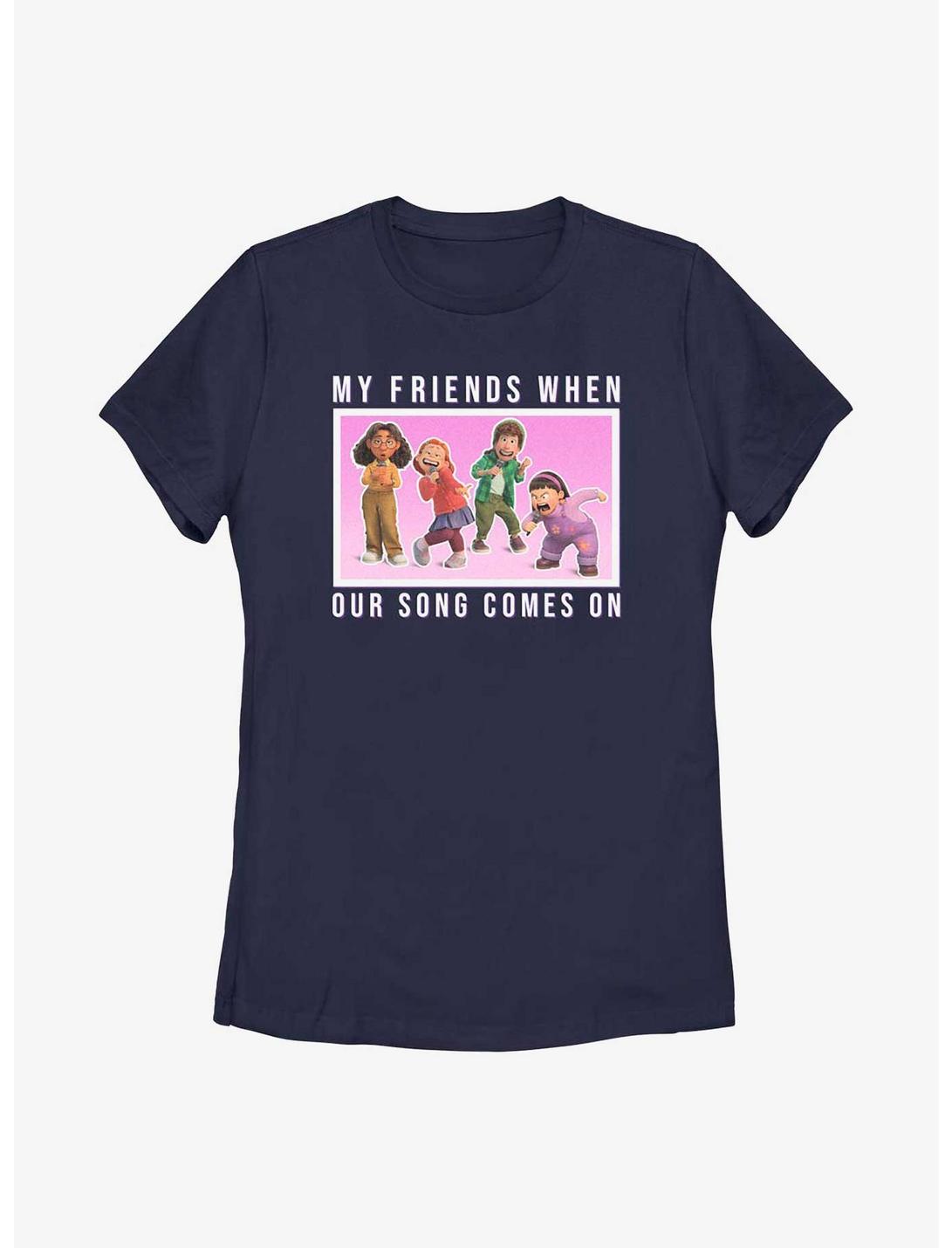 Disney Pixar Turning Red Our Song Womens T-Shirt, NAVY, hi-res