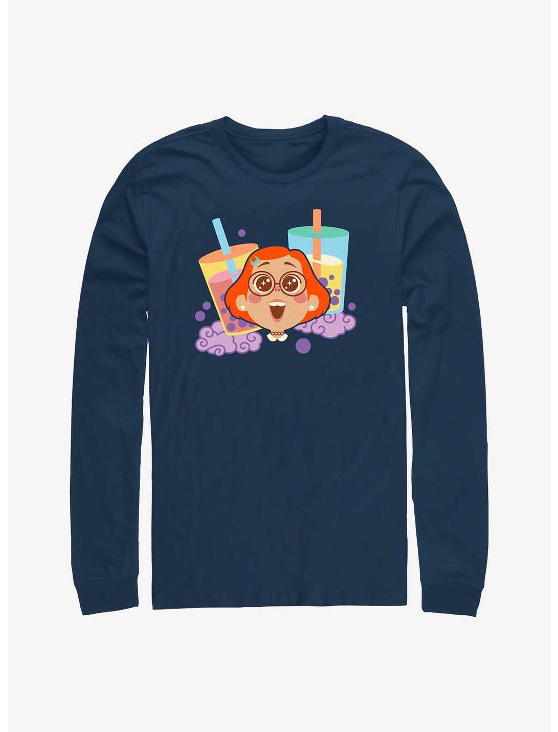 Disney Pixar Turning Red Loves Boba Long-Sleeve T-Shirt, NAVY, hi-res