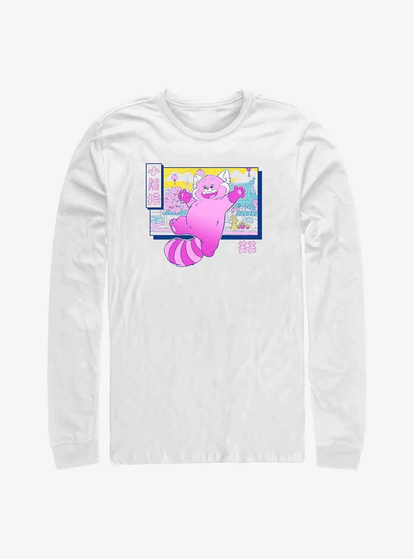 Disney Pixar Turning Red Vaporwave Long-Sleeve T-Shirt, WHITE, hi-res