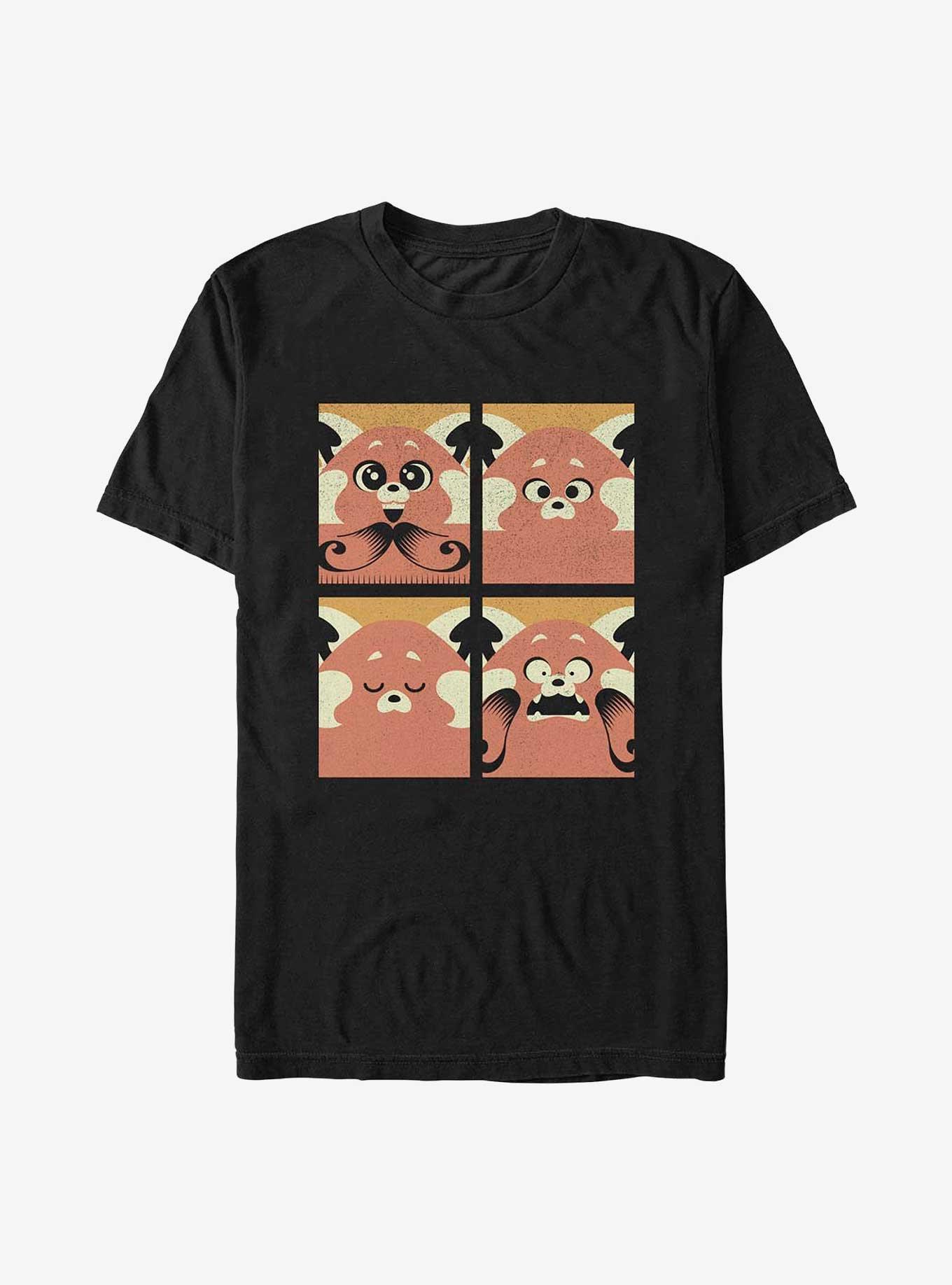 Disney Pixar Turning Red Meilin Panda Grid T-Shirt, BLACK, hi-res