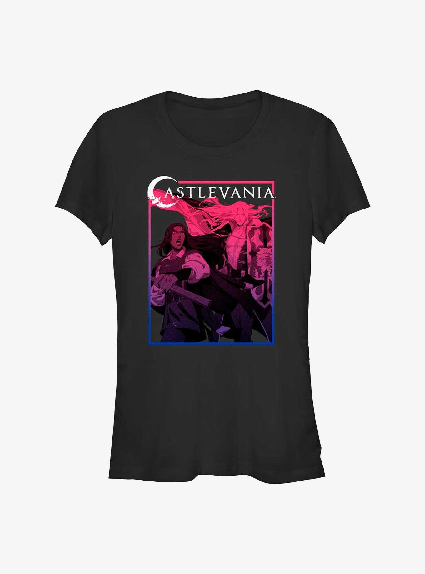 Castlevania Greta And Alucard Girls T-Shirt, BLACK, hi-res