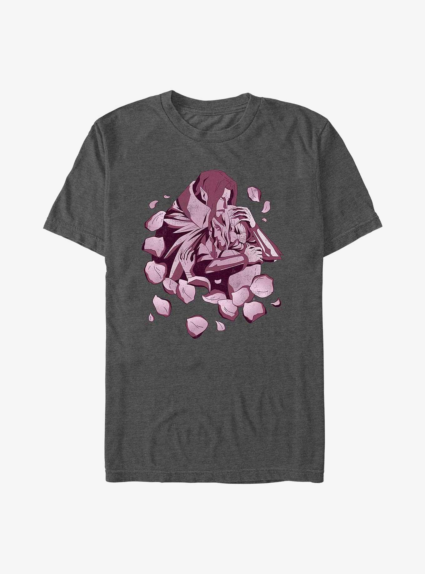 Castlevania Dracula And Lisa Reunited T-Shirt, CHAR HTR, hi-res