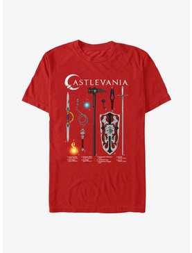 Castlevania Weapons Infographic T-Shirt, , hi-res