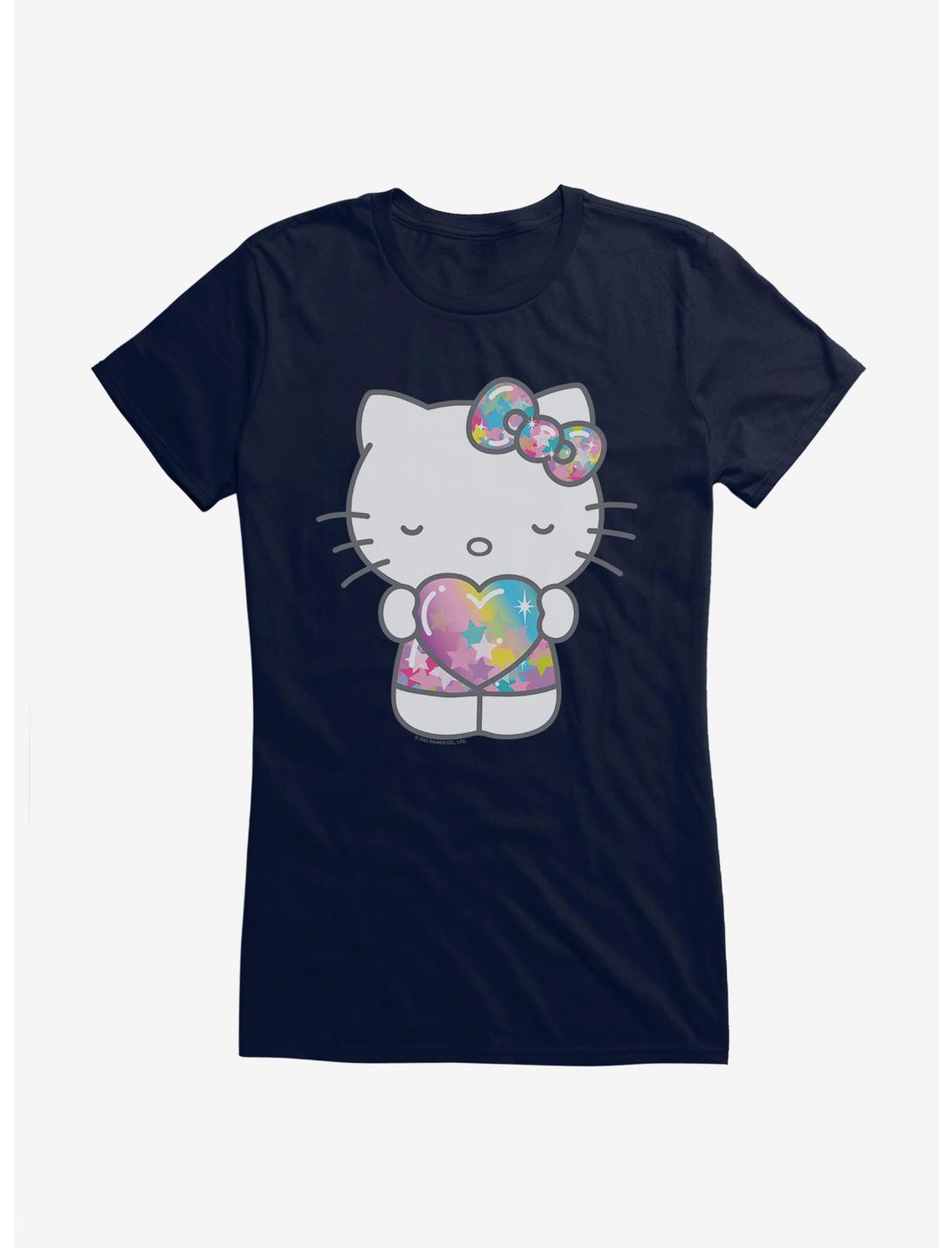Hello Kitty Starshine Heart Girls T-Shirt, NAVY, hi-res