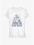 Star Wars The Mandalorian Americana Buddies Girls T-Shirt, WHITE, hi-res