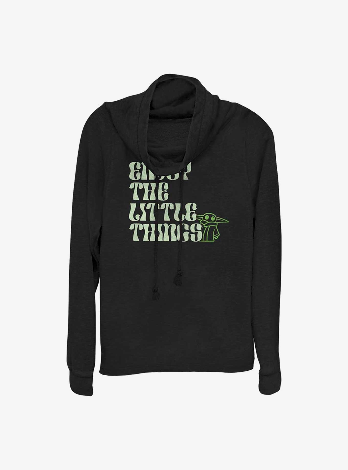 Star Wars The Mandalorian Enjoy The Little Things Girls Cowl Neck Long-Sleeve Top, , hi-res