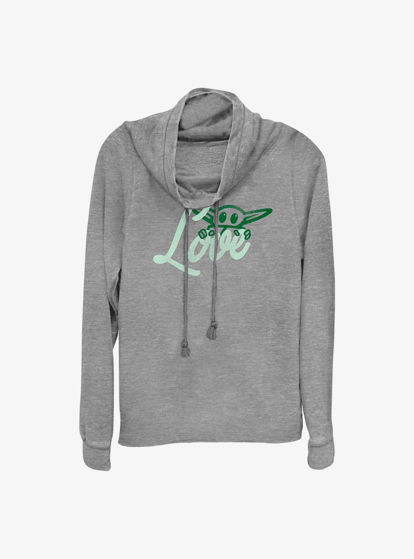 Star Wars The Mandalorian Star Love Girls Cowl Neck Long-Sleeve Top