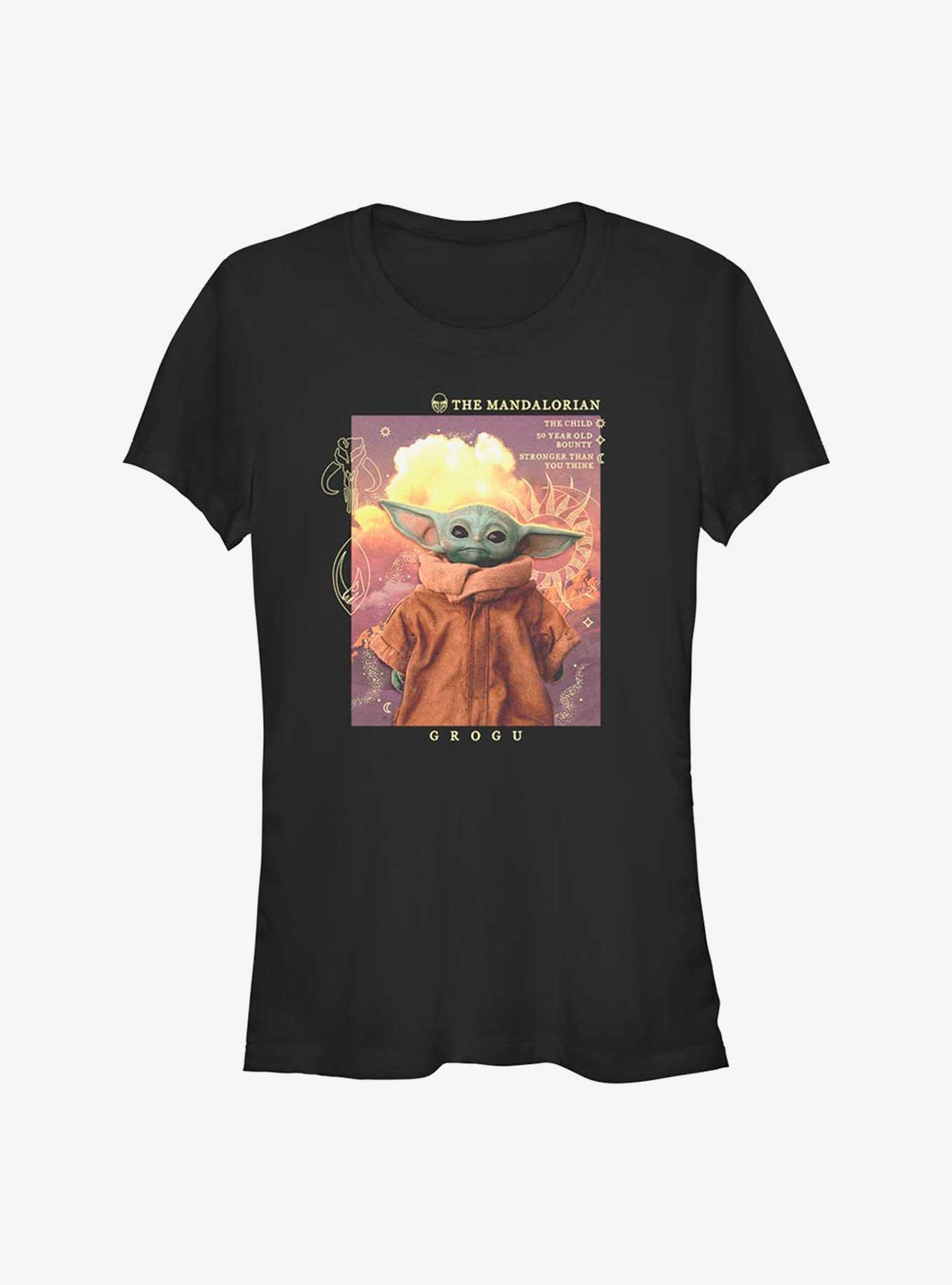 Star Wars The Mandalorian Grogu Celestial Girls T-Shirt, BLACK, hi-res