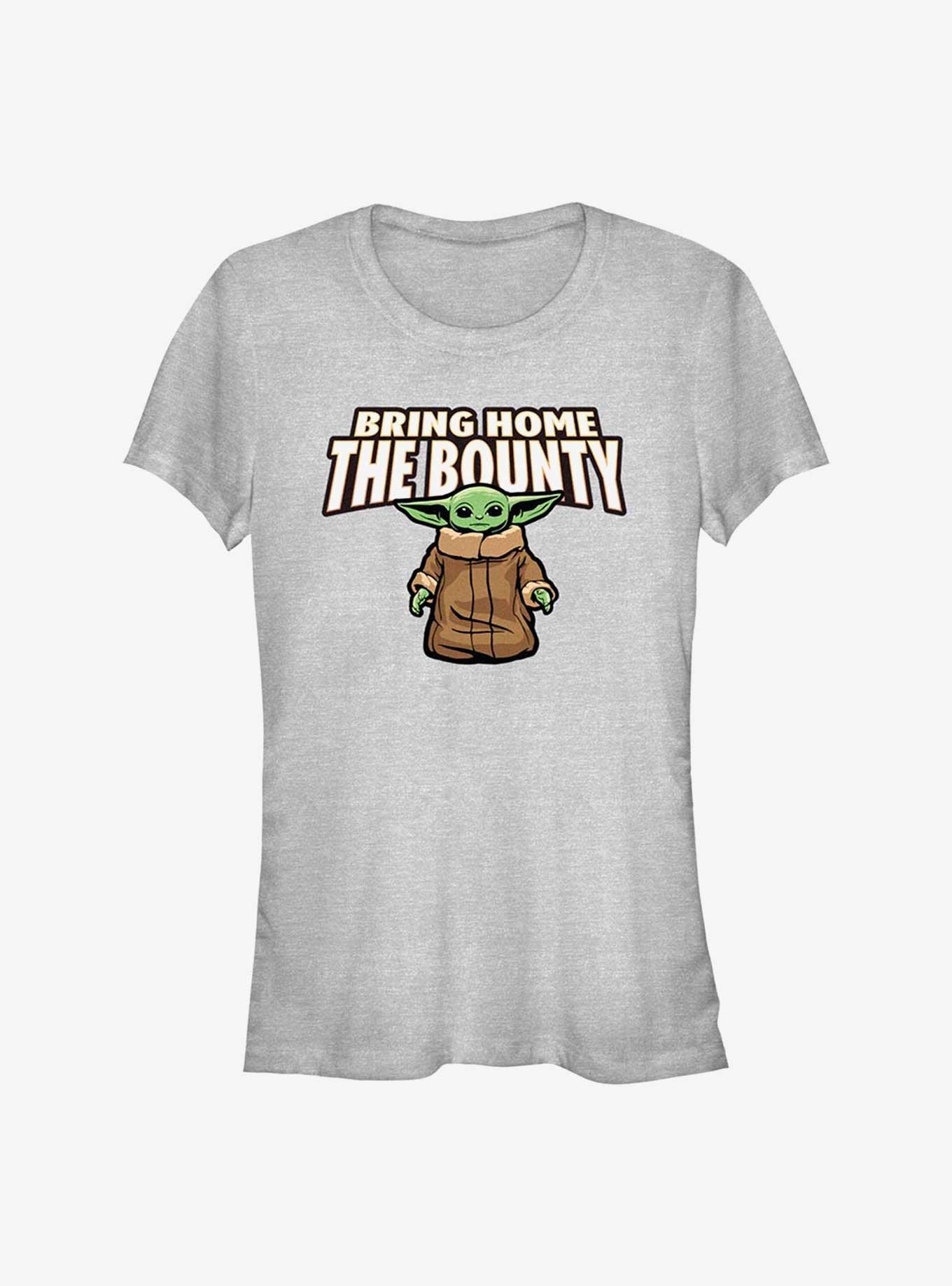 Star Wars The Mandalorian Bring Home The Bounty Girls T-Shirt, ATH HTR, hi-res