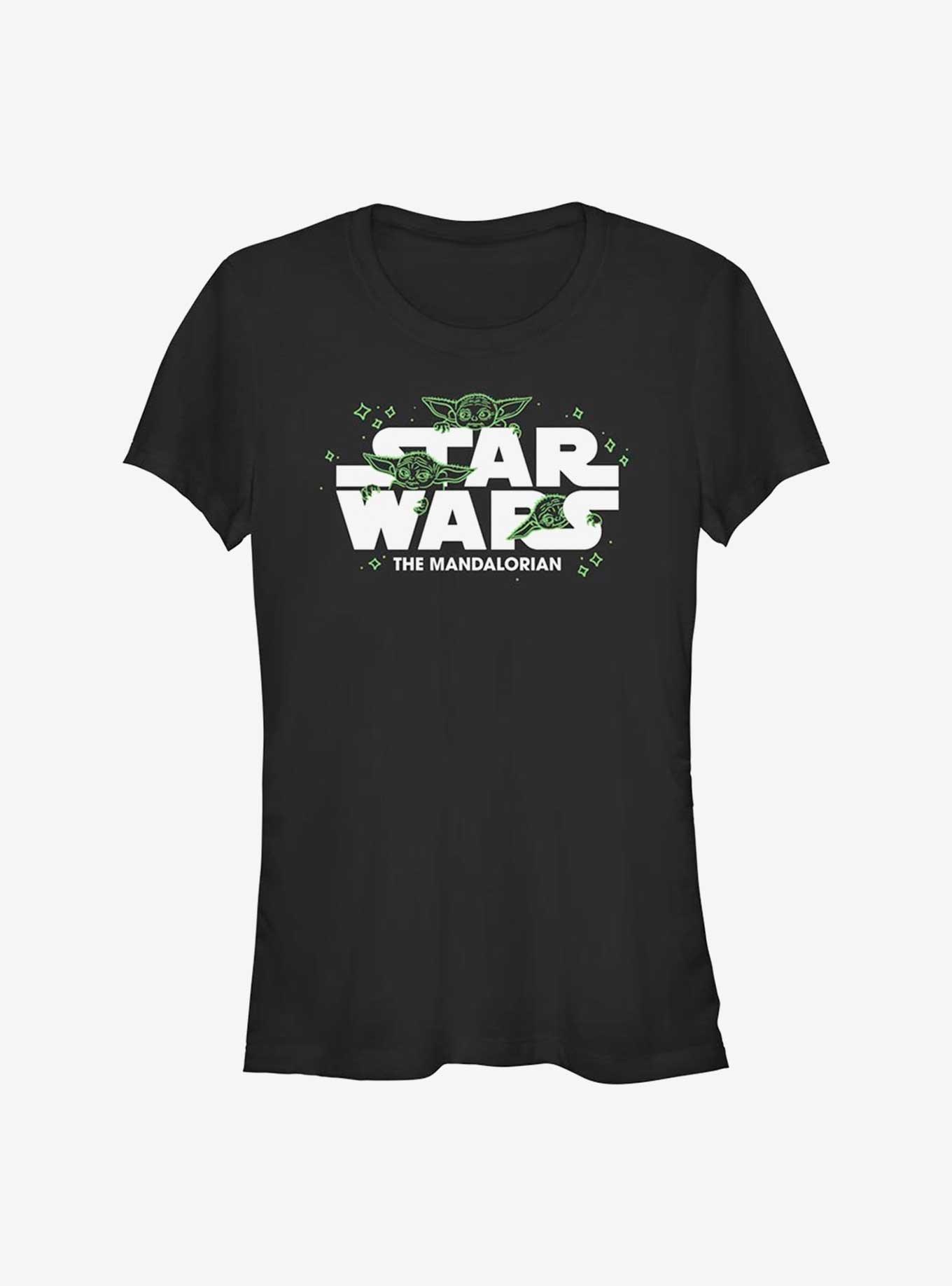 Star Wars The Mandalorian The Child Space Logo Girls T-Shirt, BLACK, hi-res