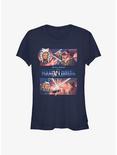 Star Wars The Mandalorian Clash With Ahsoka Girls T-Shirt, NAVY, hi-res