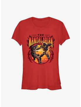 Star Wars The Mandalorian Flame Fight Girls T-Shirt, , hi-res