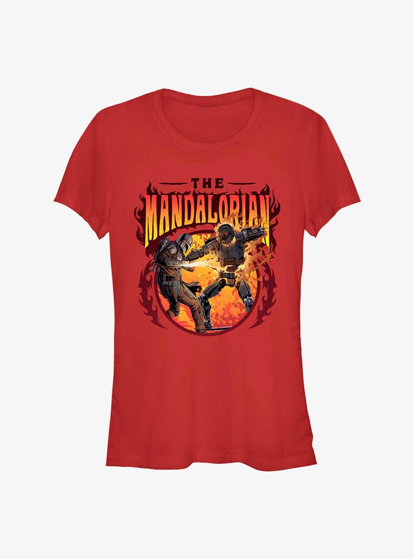 Star Wars The Mandalorian Flame Fight Girls T-Shirt, , hi-res