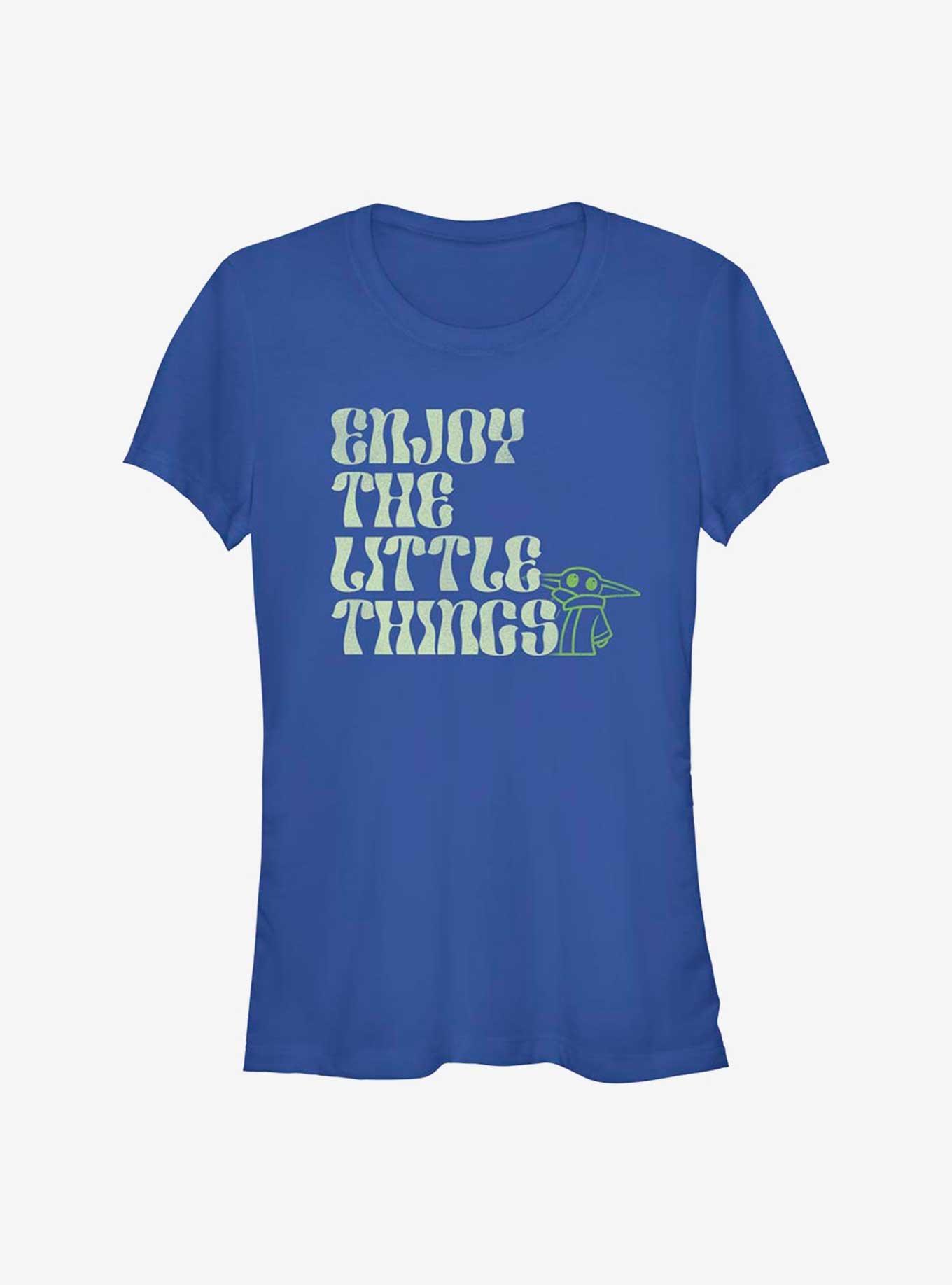 Star Wars The Mandalorian Enjoy The Little Things Girls T-Shirt, ROYAL, hi-res