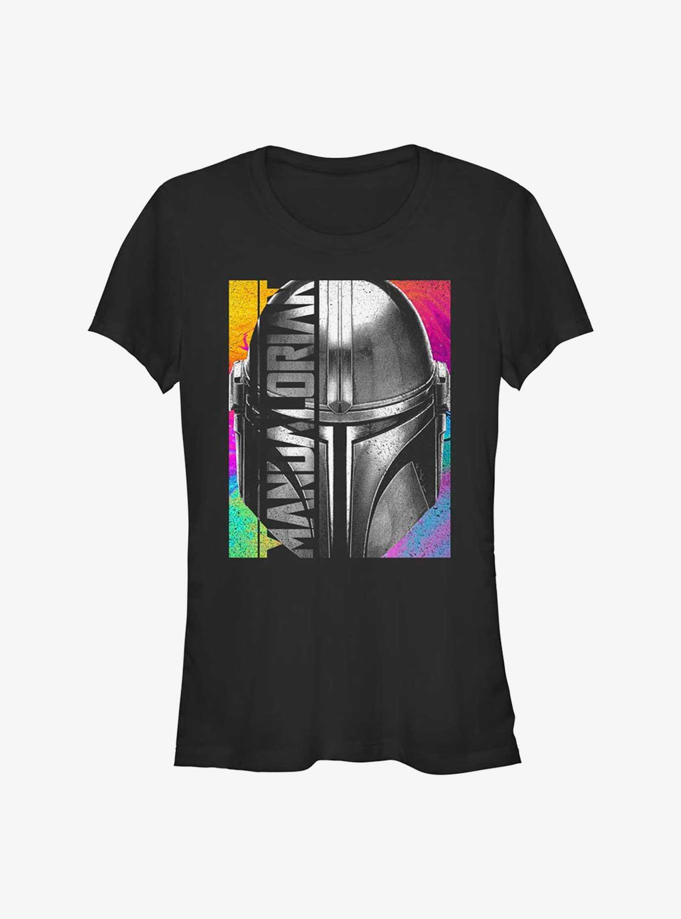 Star Wars The Mandalorian Inverse Mando Girls T-Shirt, BLACK, hi-res