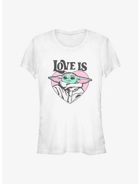 Star Wars The Mandalorian Valentine's Day Love Is Grogu Girls T-Shirt, WHITE, hi-res