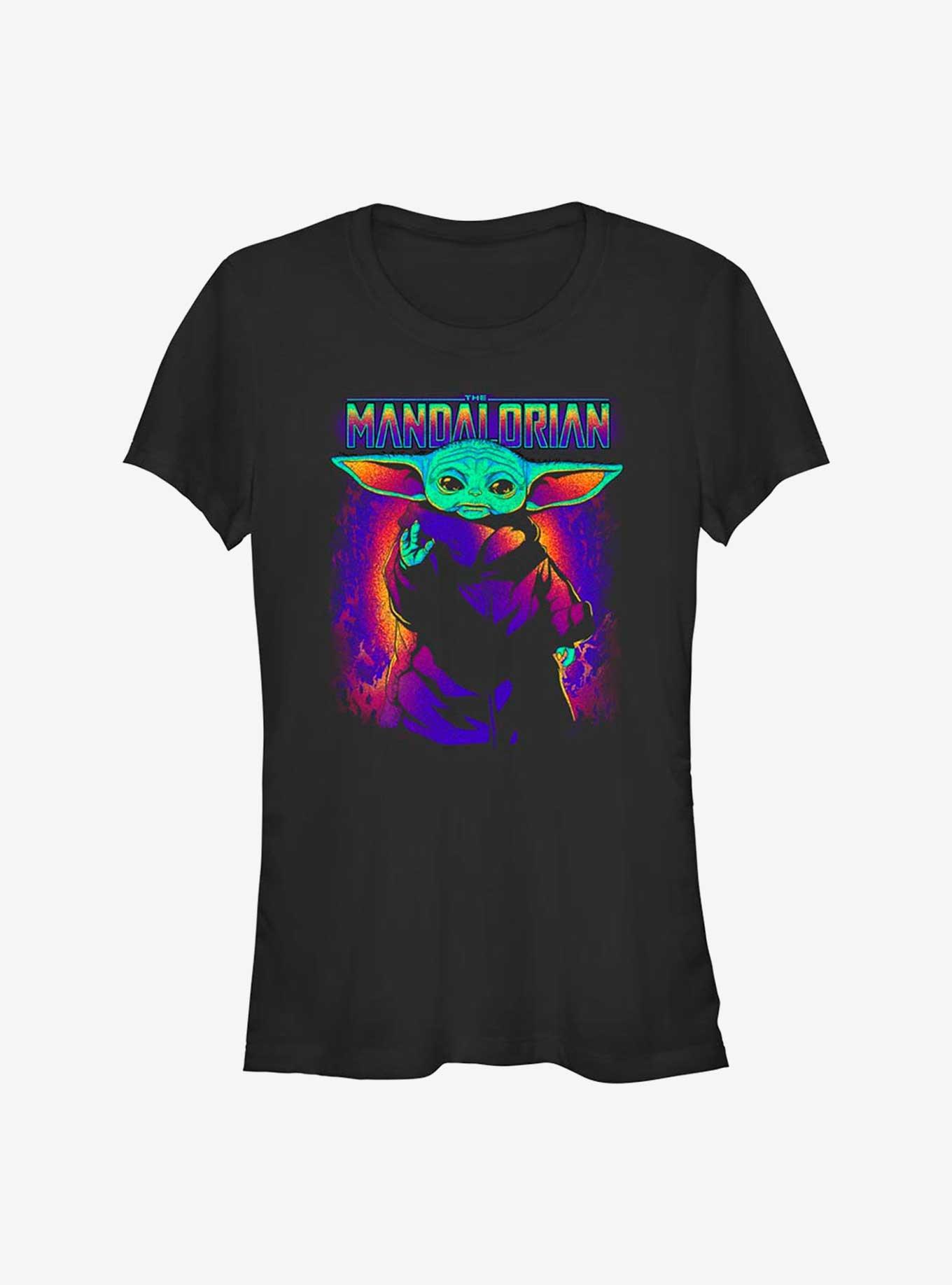 Star Wars The Mandalorian Neon Child Girls T-Shirt, BLACK, hi-res