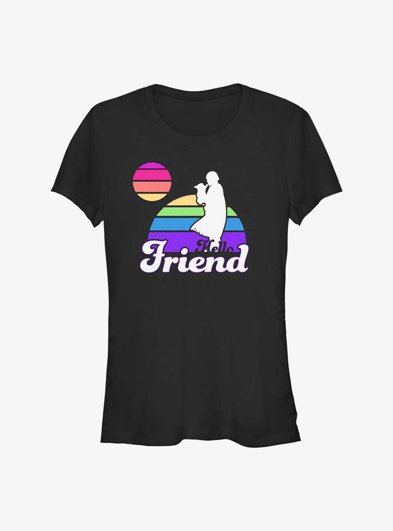 Star Wars The Mandalorian Rainbow Sunset Girls T-Shirt