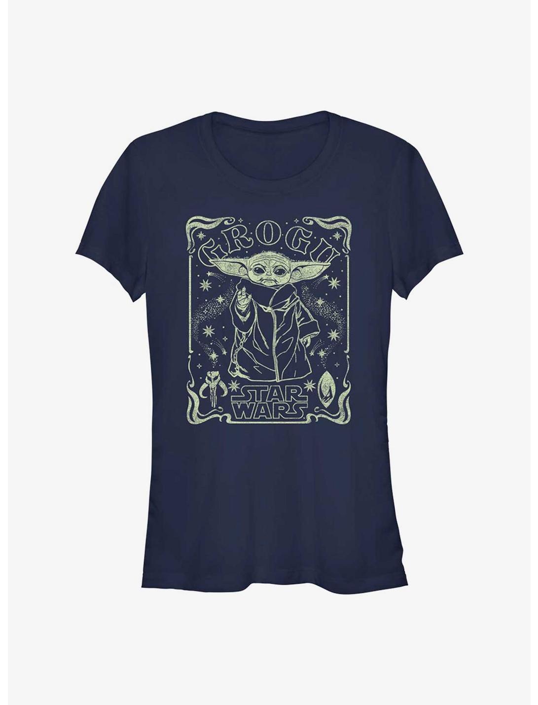 Star Wars The Mandalorian Starry Grogu Girls T-Shirt, NAVY, hi-res