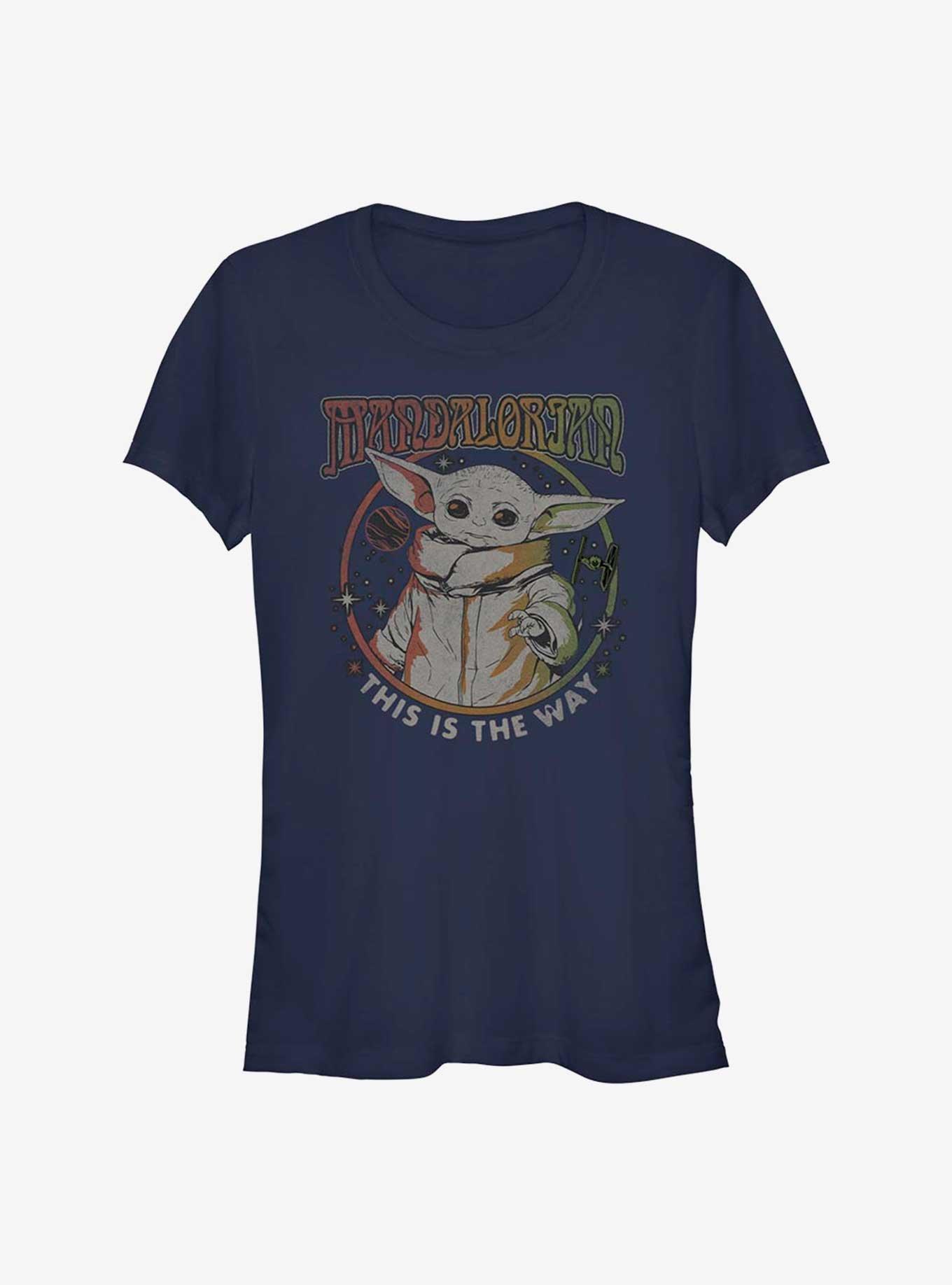 Star Wars The Mandalorian Rainbow Child Girls T-Shirt, NAVY, hi-res