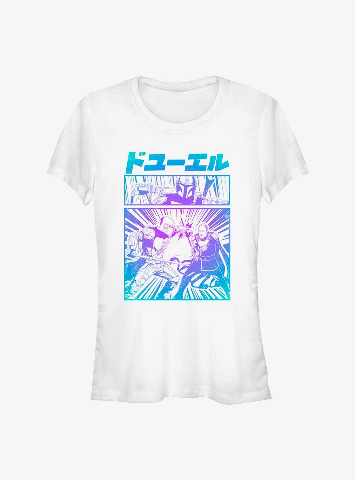 Star Wars The Mandalorian The Duel Girls T-Shirt, WHITE, hi-res