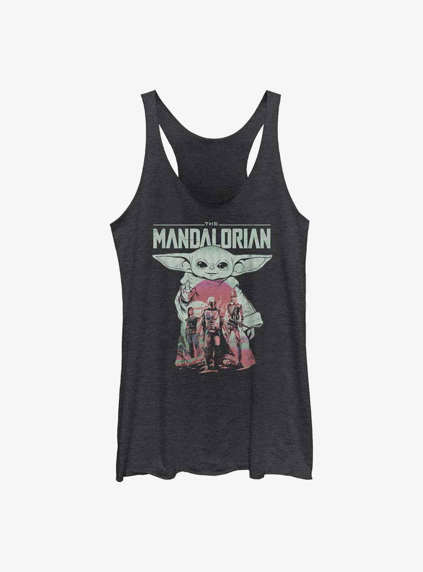 Star Wars The Mandalorian Grogu's Squad Girls Tank, BLK HTR, hi-res