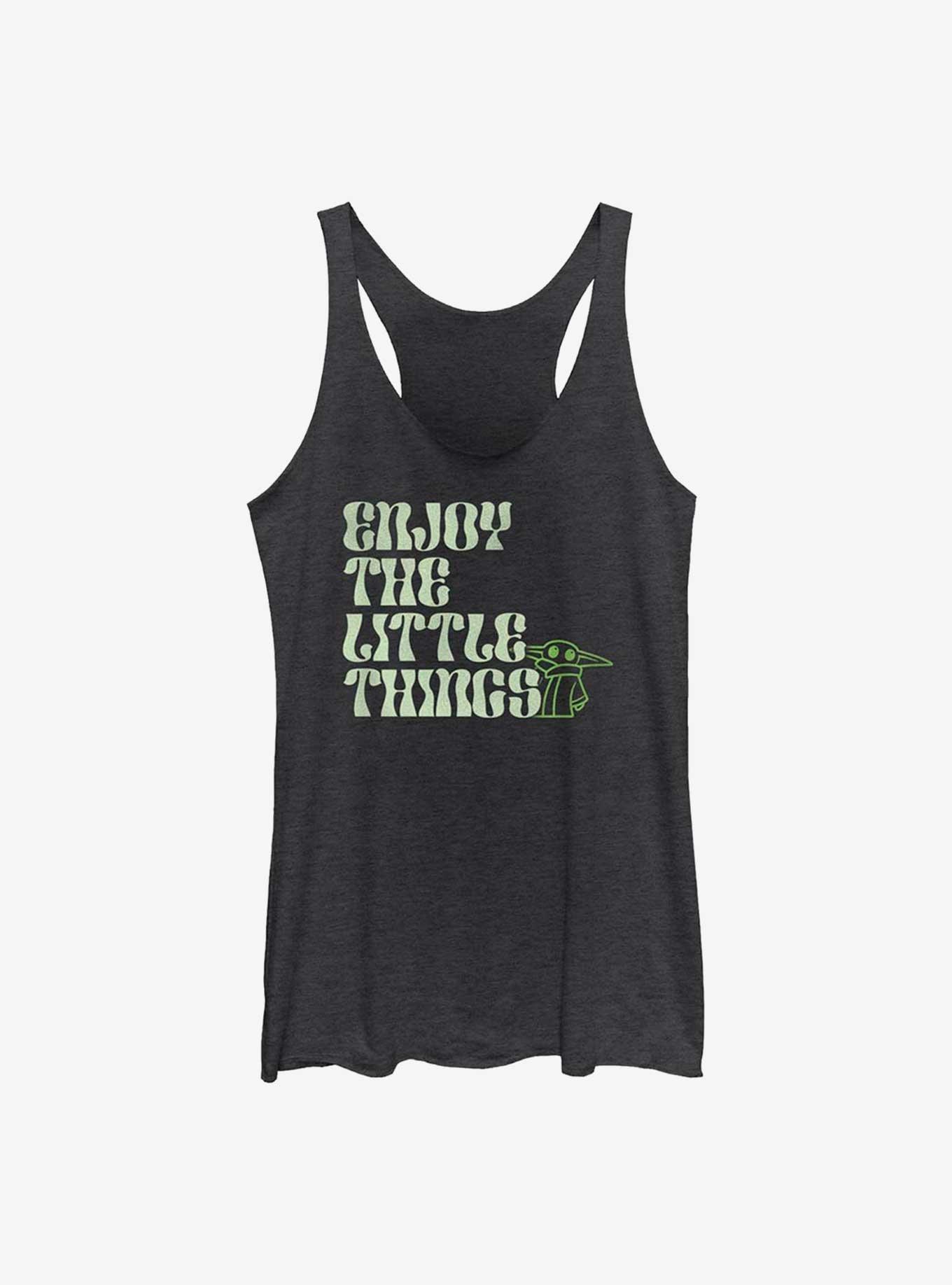 Star Wars The Mandalorian Enjoy The Little Things Girls Tank, BLK HTR, hi-res