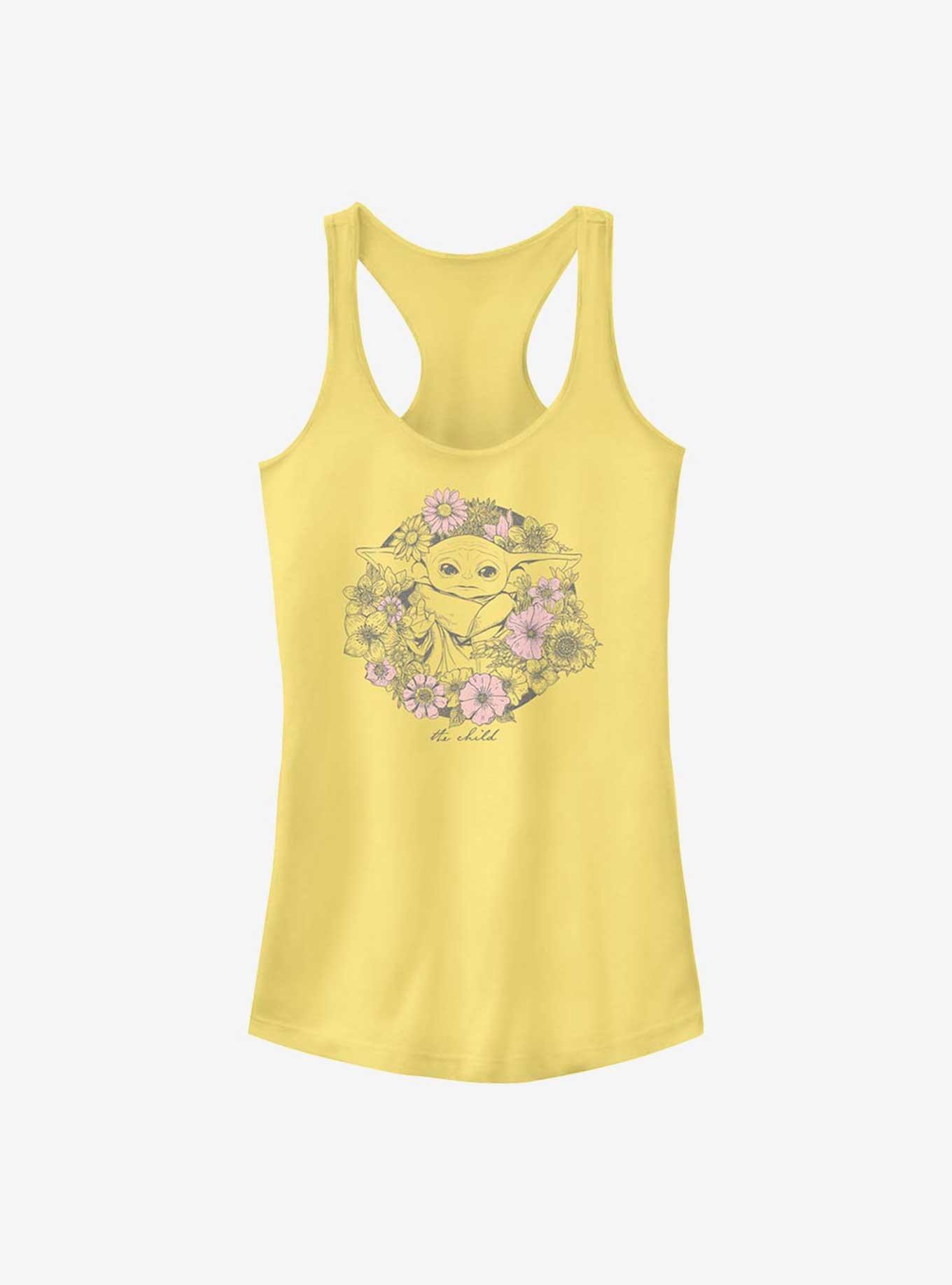 Star Wars The Mandalorian The Child Floral Girls Tank, BANANA, hi-res