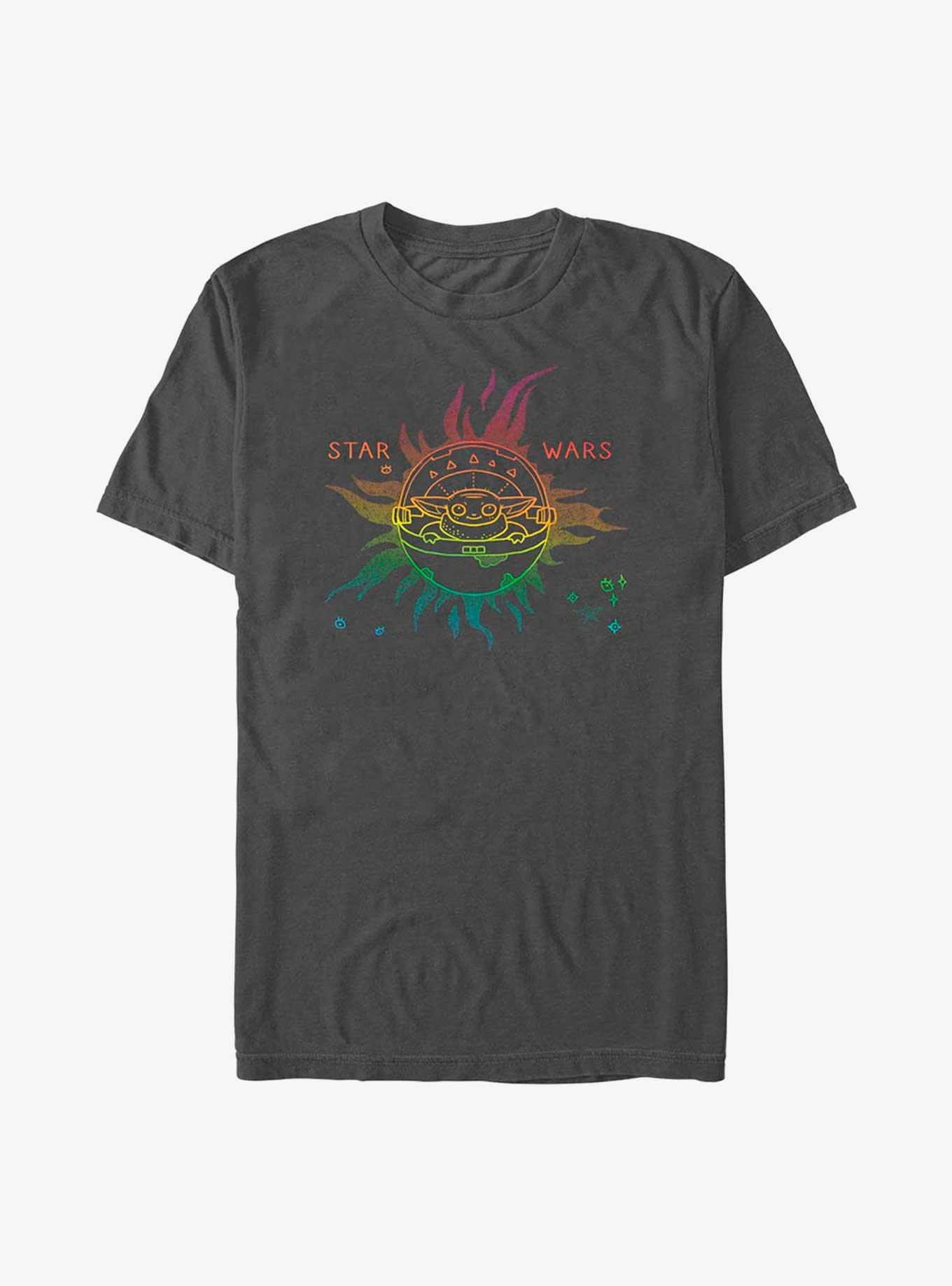 Star Wars The Mandalorian Celestial Sun Grogu T-Shirt, CHARCOAL, hi-res