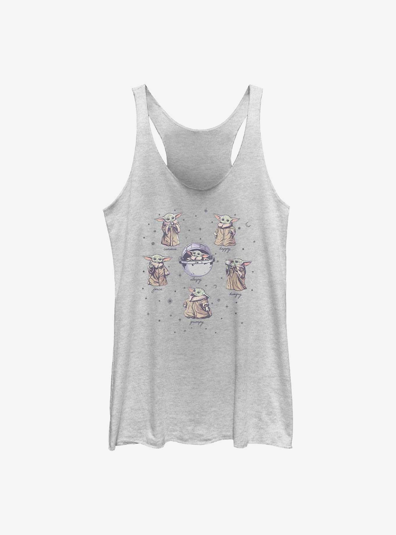 Star Wars The Mandalorian Grogu The Child Girls Tank, WHITE HTR, hi-res