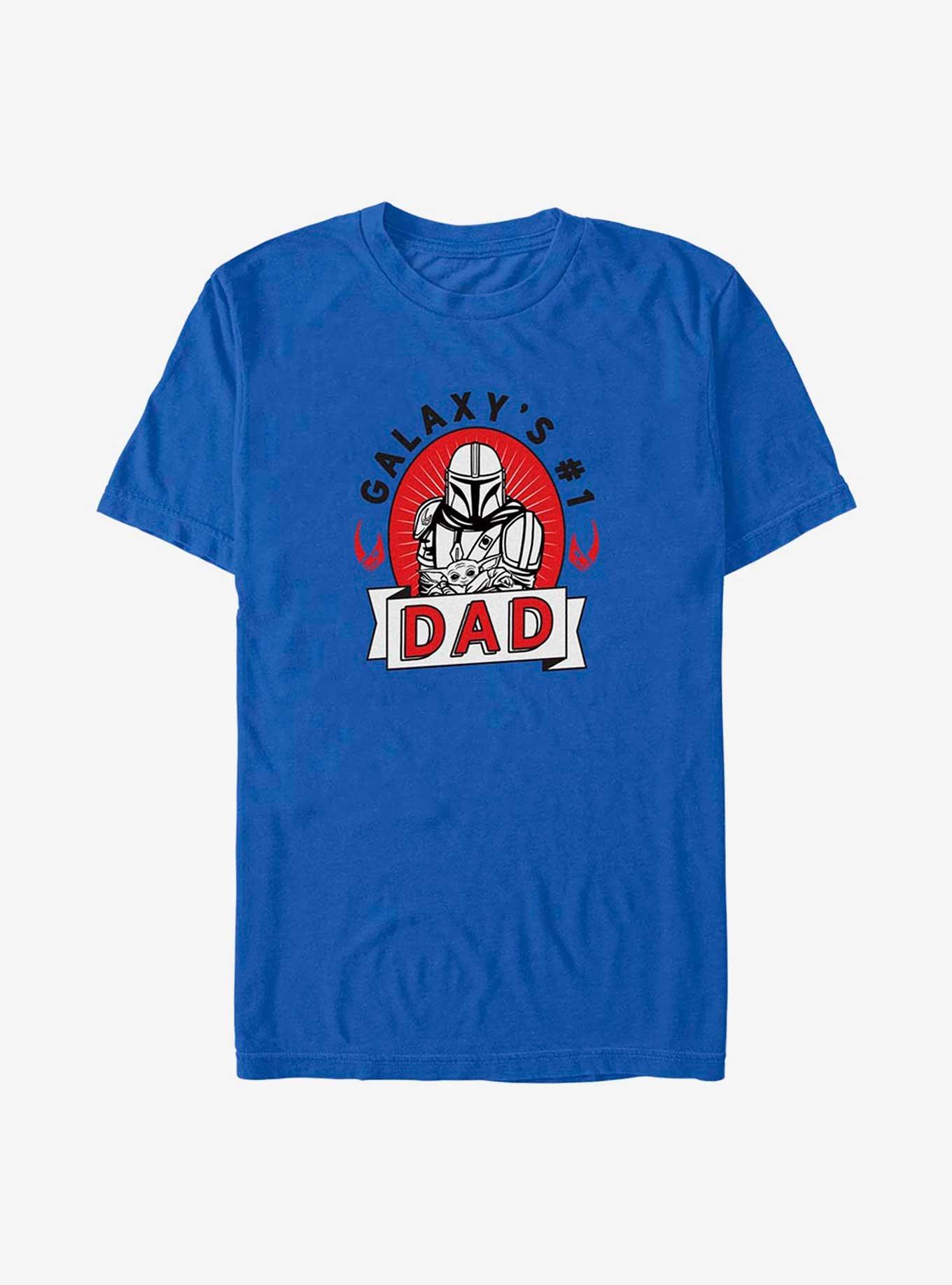 Star Wars The Mandalorian Father's Day Galaxy's Number One Dad T-Shirt, ROYAL, hi-res
