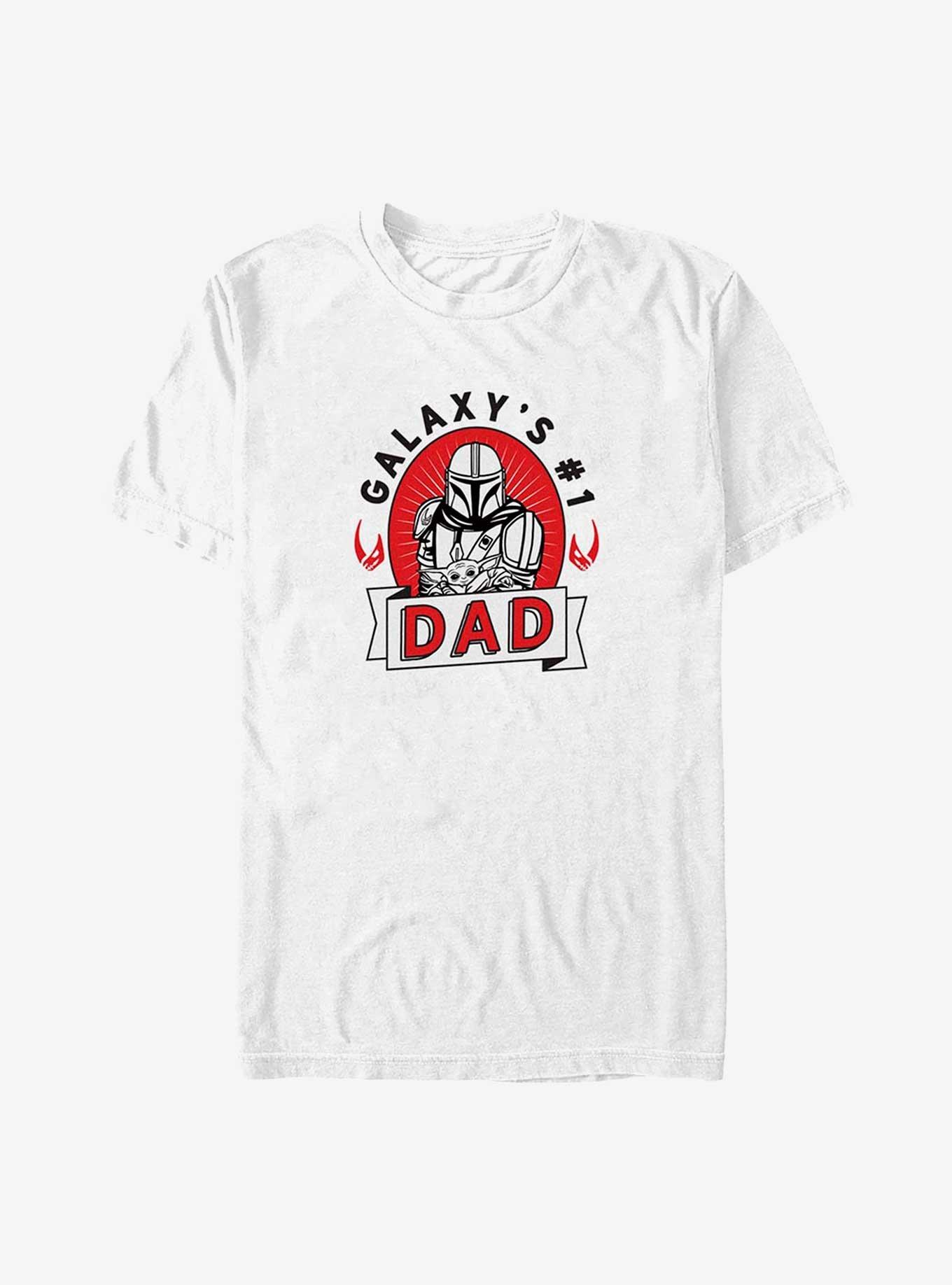 Star Wars The Mandalorian Father's Day Galaxy's Number One Dad T-Shirt, WHITE, hi-res