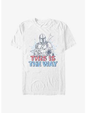Star Wars The Mandalorian Americana Buddies T-Shirt, WHITE, hi-res