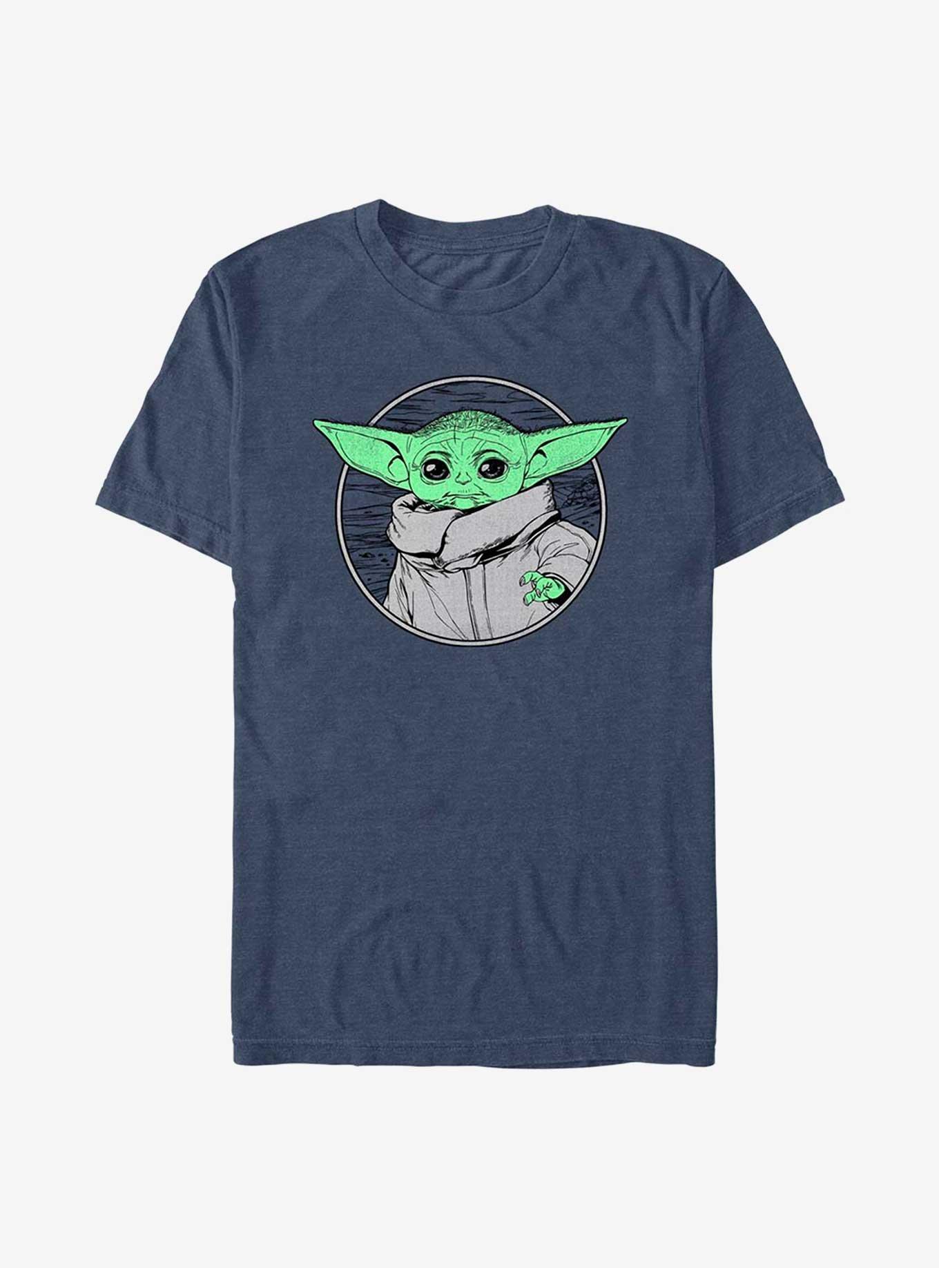 Star Wars The Mandalorian Baby Force T-Shirt, NAVY HTR, hi-res