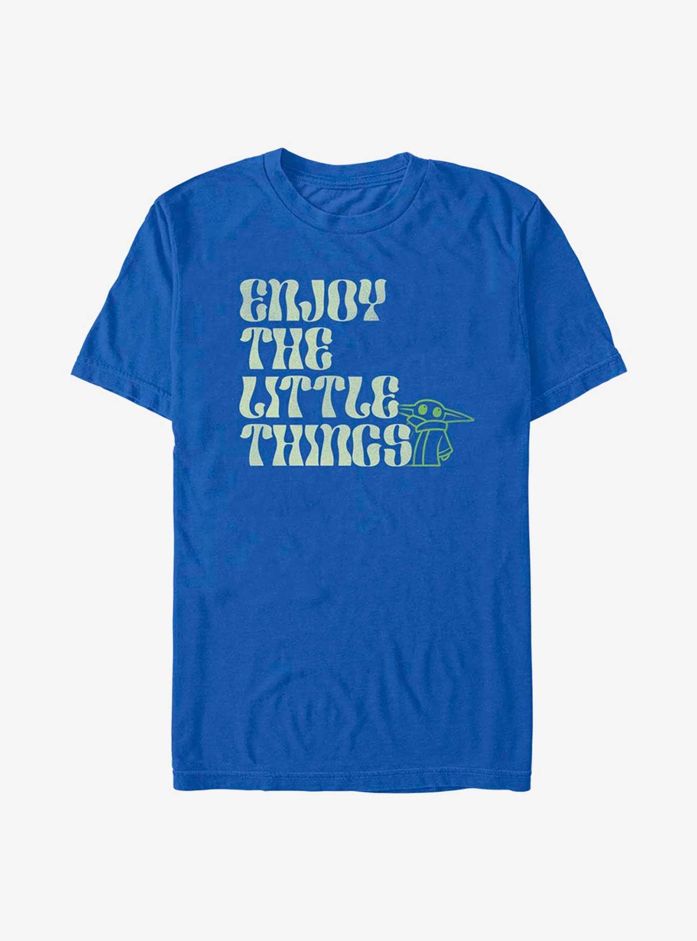 Star Wars The Mandalorian Enjoy The Little Things T-Shirt, ROYAL, hi-res