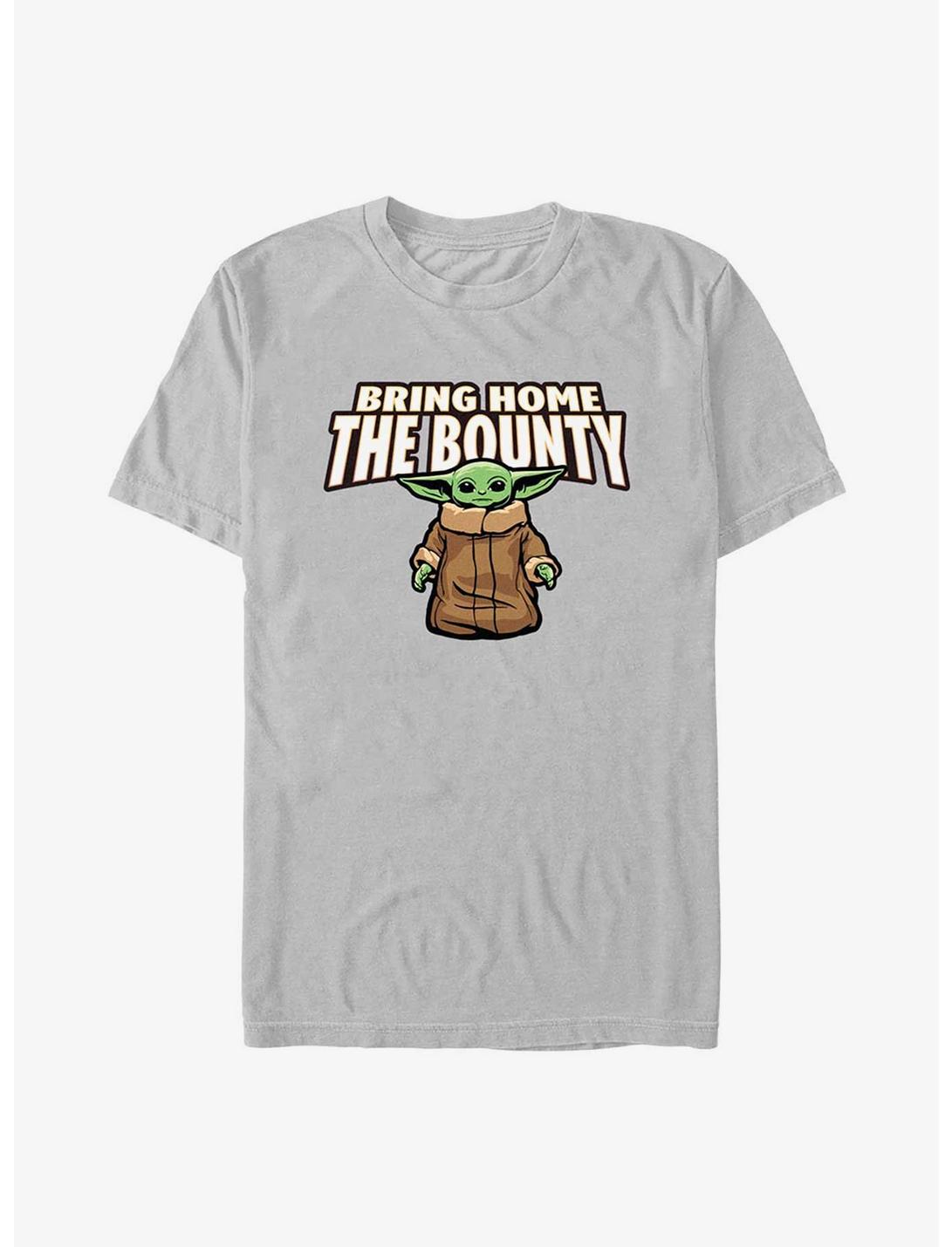 Star Wars The Mandalorian Bring Home The Bounty T-Shirt, SILVER, hi-res