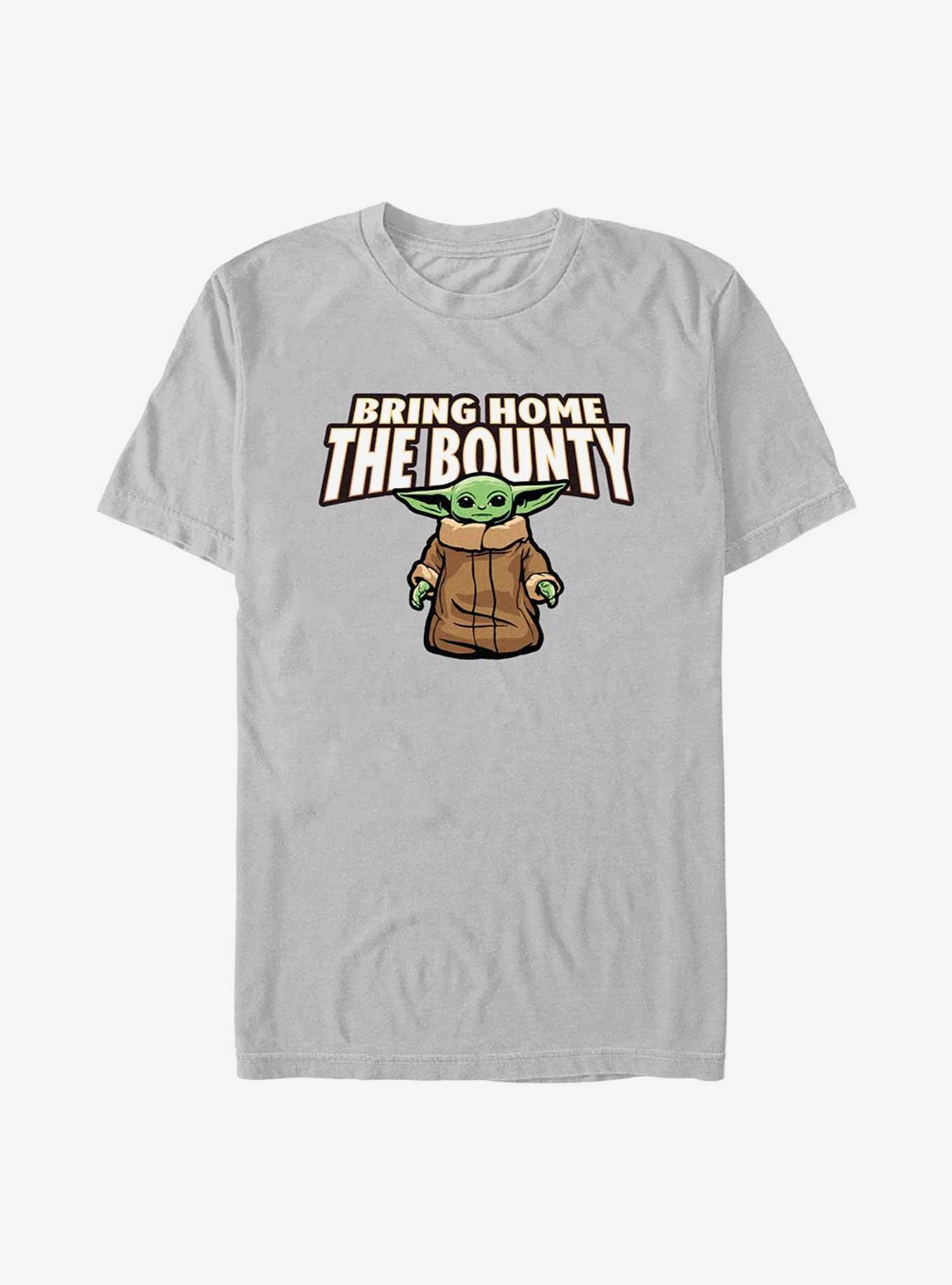 Star Wars The Mandalorian Bring Home The Bounty T-Shirt, SILVER, hi-res