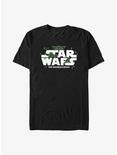 Star Wars The Mandalorian The Child Space Logo T-Shirt, BLACK, hi-res