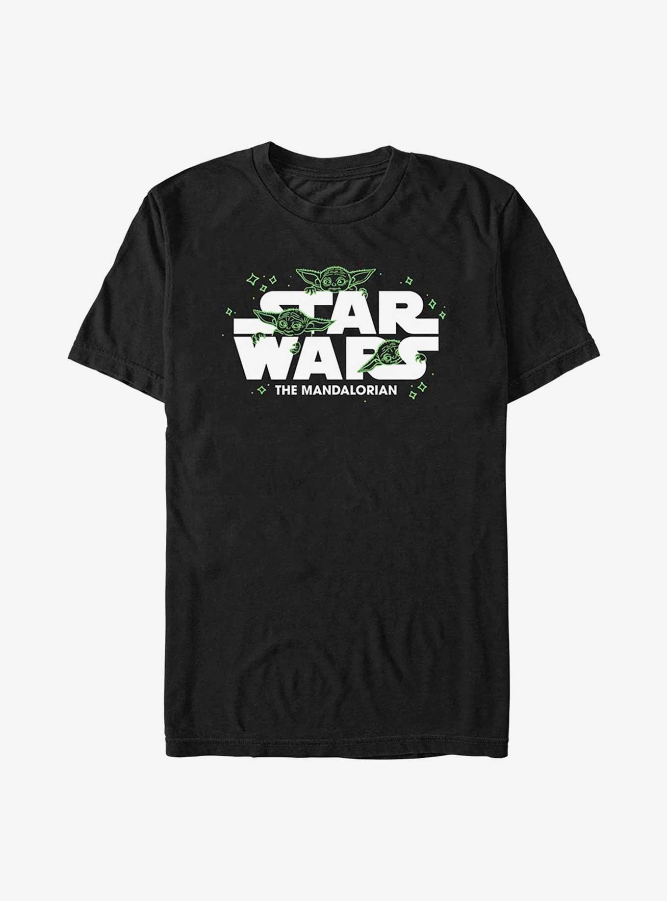 Star Wars The Mandalorian The Child Space Logo T-Shirt, BLACK, hi-res