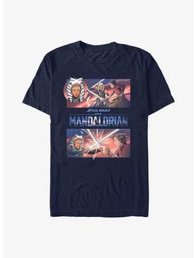 Star Wars The Mandalorian Clash With Ahsoka T-Shirt, NAVY, hi-res