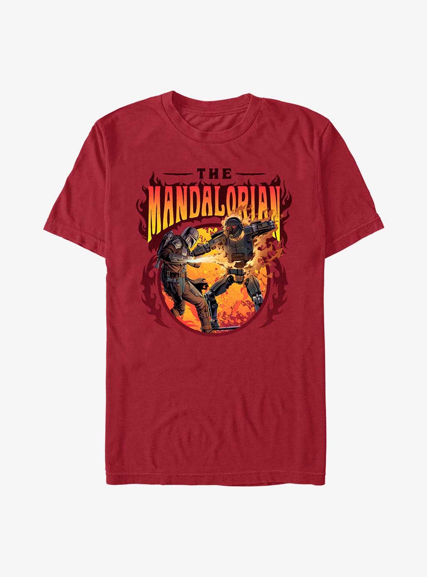 Star Wars The Mandalorian Flame Fight T-Shirt