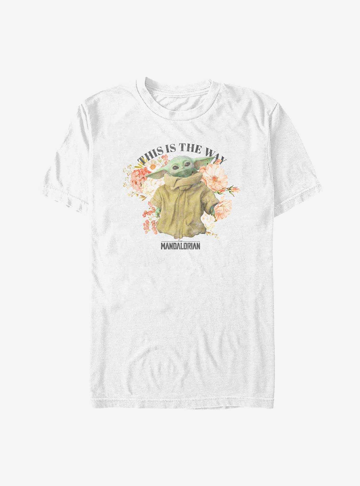 Star Wars The Mandalorian Floral Child T-Shirt, WHITE, hi-res