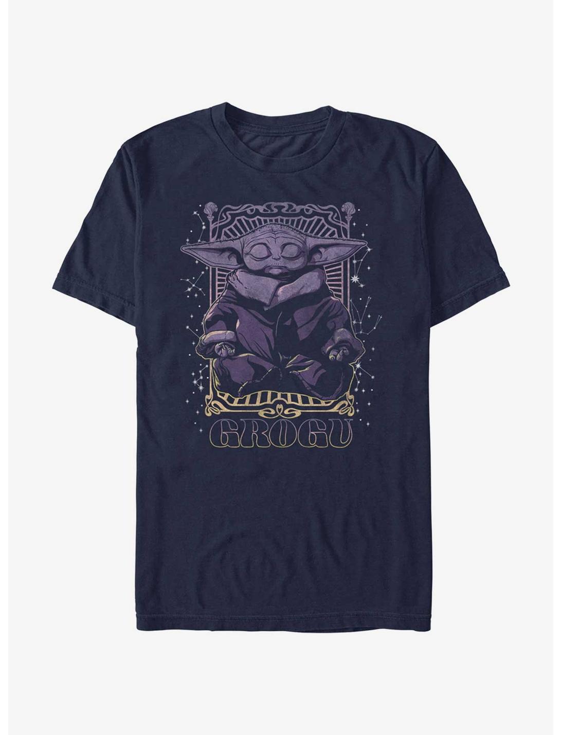 Star Wars The Mandalorian Grogu Meditation T-Shirt, NAVY, hi-res