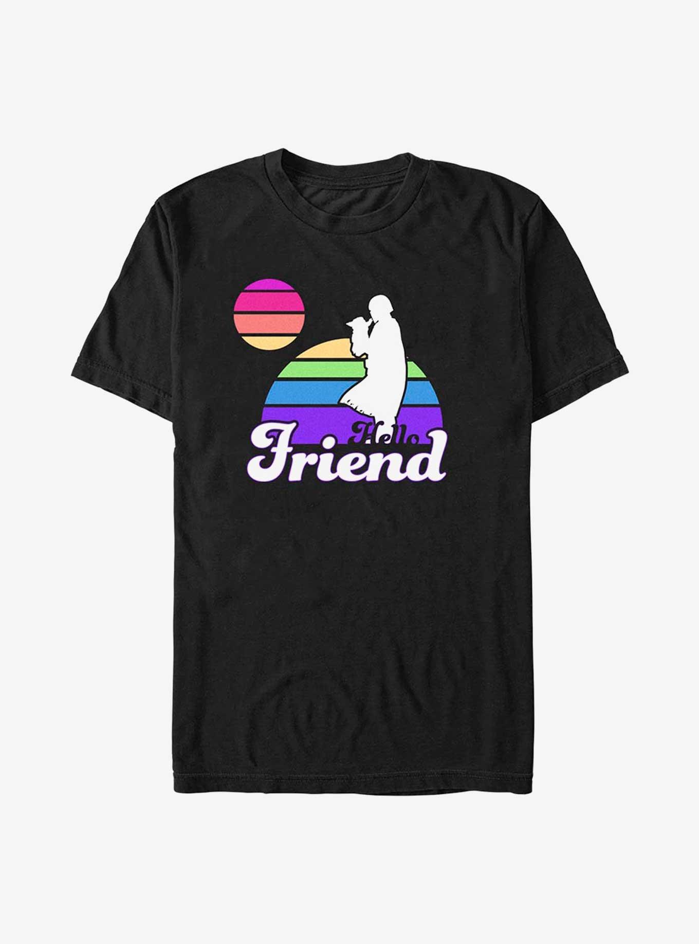 Star Wars The Mandalorian Rainbow Sunset T-Shirt, BLACK, hi-res