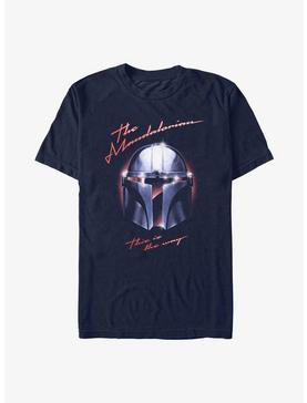 Star Wars The Mandalorian Helmet Chrome T-Shirt, NAVY, hi-res