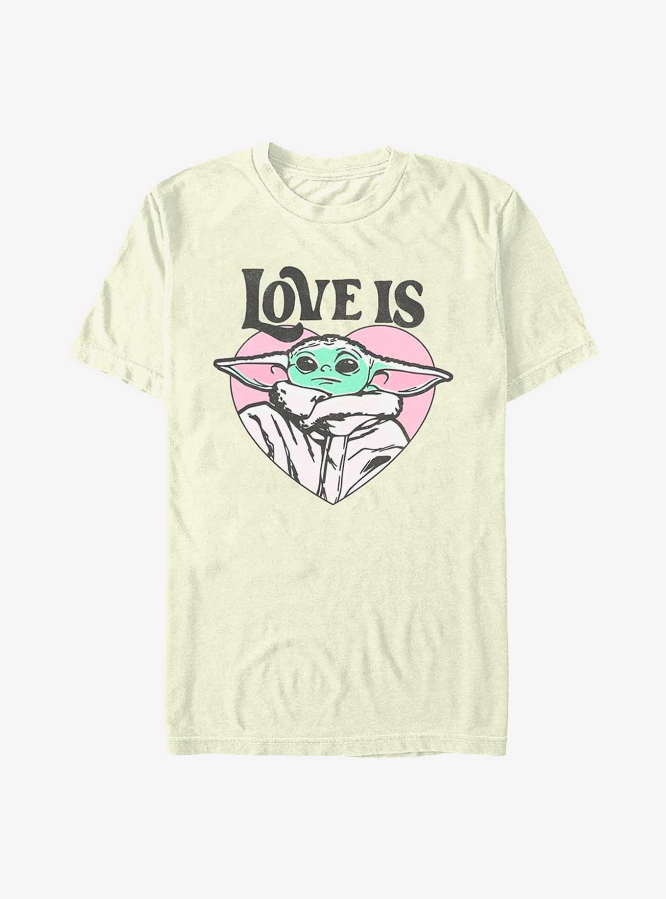 Star Wars The Mandalorian Valentine's Day Love Is Grogu T-Shirt, NATURAL, hi-res