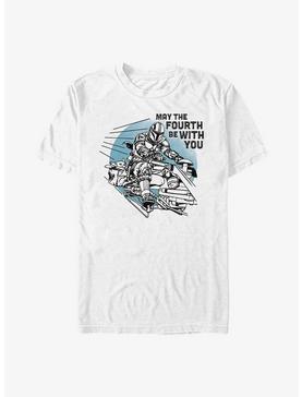 Star Wars The Mandalorian May The Fourth Be With You T-Shirt, WHITE, hi-res