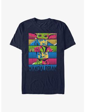 Star Wars The Mandalorian RGB Faces T-Shirt, NAVY, hi-res