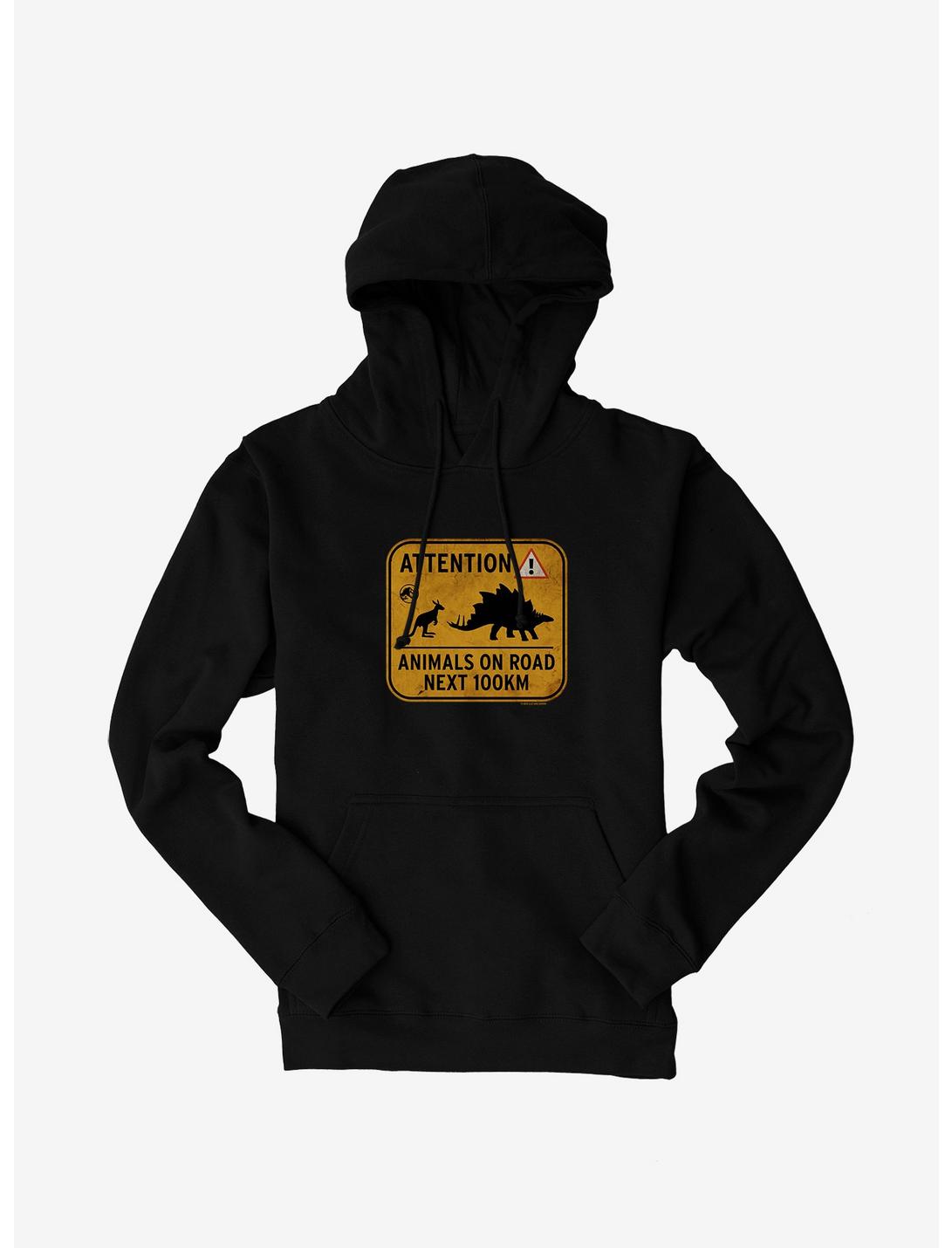 Jurassic World Dominion Attention Animals on Road Hoodie, , hi-res